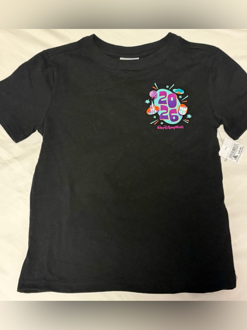 NWT | 2026 WALT DISNEY WORLD MICKEY Black Toddler T-shirt  | Size 4T